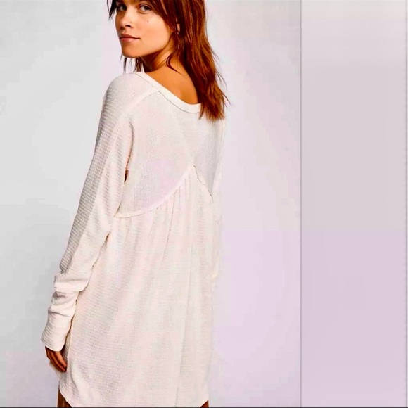 Free People Citrine Cream Long Sleeve Top - Picture 2 of 6